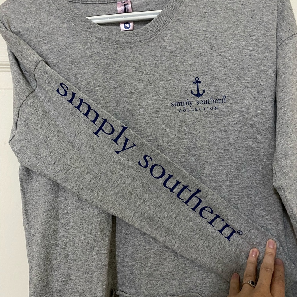 Simply Southern long sleeve crop top
